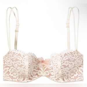 B Tempted Wacoal Ciao Bella Elegant Lace Underwire Bra Balconnete 34dd NWOT